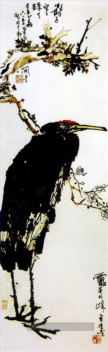 Pan tianshou aigle sur branche traditionnelle chinoise Peintures à l'huile